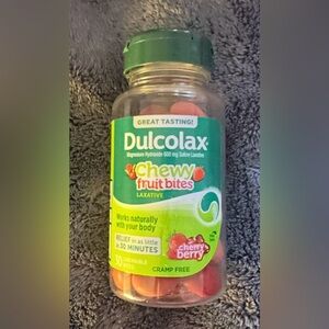 Dulcolax Chewy Fruit Bites Laxative Magnesium 600mg Cherry Berry 30 Ct